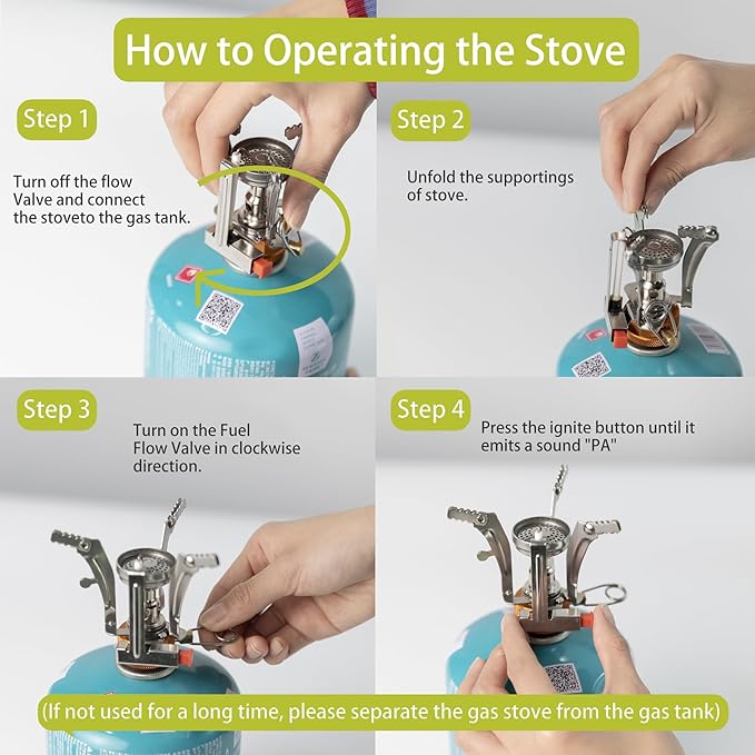 Camping Cookware Mess Kit, 16 pcs Backpacking Cooking Set, Lightweight Camping Pots and Stove Set for 1-2 Person, Outdoor Cooking Gear Ideal for Camping, Hiking, Backpacking and Picnic