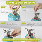 Camping Cookware Mess Kit, 17 pcs Backpacking Cooking Gear, Lightweight Camping Pots and Stove Set for 3 Person, Outdoor Cooking Gear Ideal for Camping, Hiking, Backpacking and Picnic