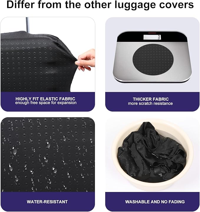 Travel Luggage Cover Elastic Sleeve 26"-28" Anti-Scratch Suitcase Protector Cover Size L, Bohemia
