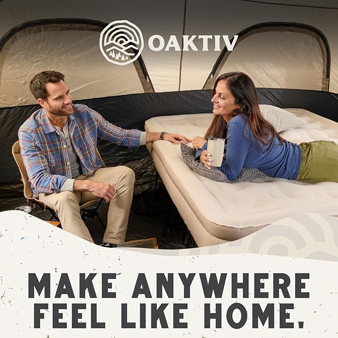 Twin Air Mattress with Frame, Self Inflating/Deflating Bed for Adults - PeakRest Blow Up Bed, Camping Cot with Mattress for Adults - Portable Twin with Travel Rolling Case on Wheels