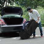 COOLBEBE 42" Sports Duffle Bag - 150L Extra Large Travel Duffel Luggage Bag with Upgrade Zipper, Sturdy & Water Resistant, Black