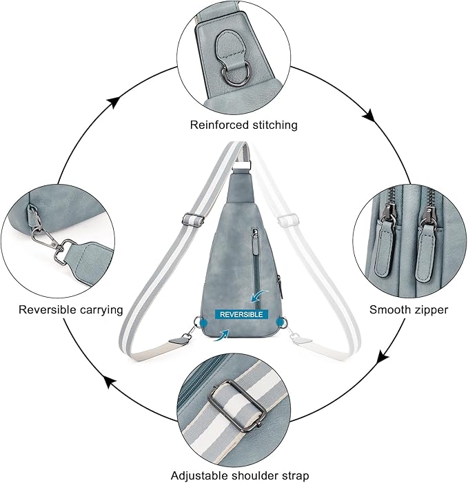 CLUCI Crossbody Bags for Women Men,Leather Sling Bag Cross Body Backpack for Woman Gifts for Women Birthday Unique