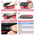 BAGAIL 4 Set/6 Set/8 Set Compression Packing Cubes Travel Accessories Expandable Packing Organizers (Half Mesh, 6-Coral)