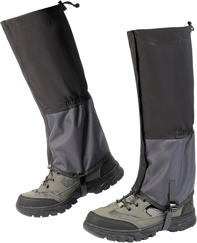 Waterproof Trail Gators for Hiking Boots Adjustable Ankle Leg Gaiters for Men Women Shoe Gaiters Snow Boot Covers Snowshoeing