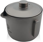 Valtcan Titanium 180ml 6oz Teapot Gaiwan Tea Maker Pour Single Double Wall Cup Pot Teaware Weighs 98g