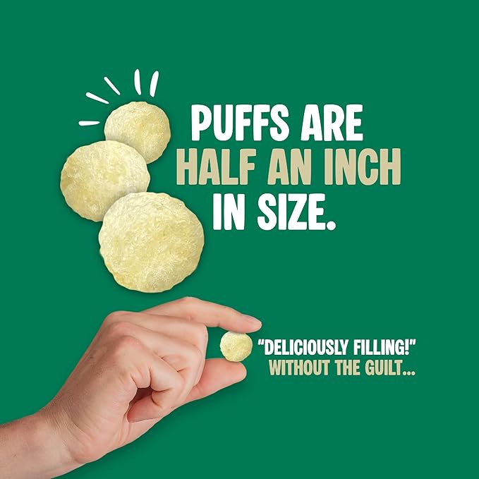 Twin Peaks Protein Puffs - (Sour Cream & Onion), Keto Friendly, Low Carb Snack (300g, 21g Protein, 2g Net Carbs, High Protein, Healthy Crunchy Snack)