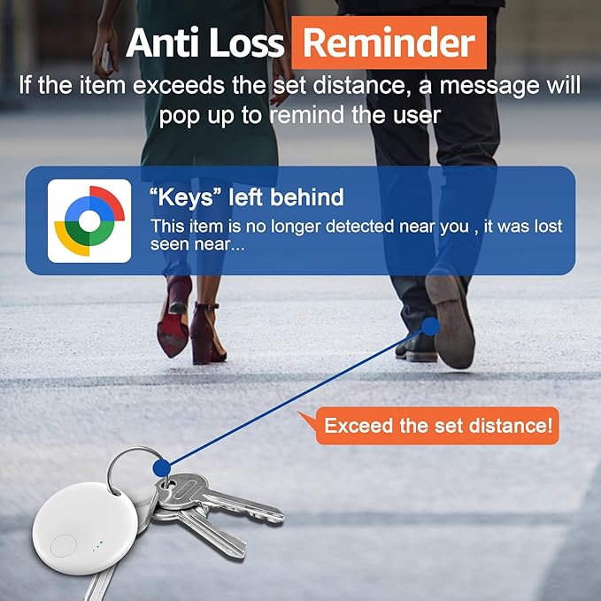 Tracker Tag for Android or iOS, Tracker Tags-4 Pack Smart Tag, Dual System Both iOS and Android Tracker Tags, Apple Find My or Google Find Hub App, Keys Finder Item Locator for Wallets (White)