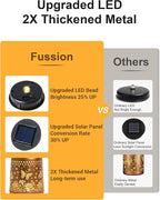 Butterfly Solar Lanterns Outdoor Waterproof, Garden Decor Birthday Gifts for Women Mom Grandma Sister, Metal Hanging Solar Lights Outside Decorative for Yard Patio Backyard Deck Porch Decorations