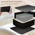 Calen Armor Tech Queen Air Mattress with Built in Pump,18”Luxury Inflatable Mattress with Six Side Protective layer Topper for Camping,Home, Fast Inflation/Deflation Airbed Waterproof Blow up Mattress