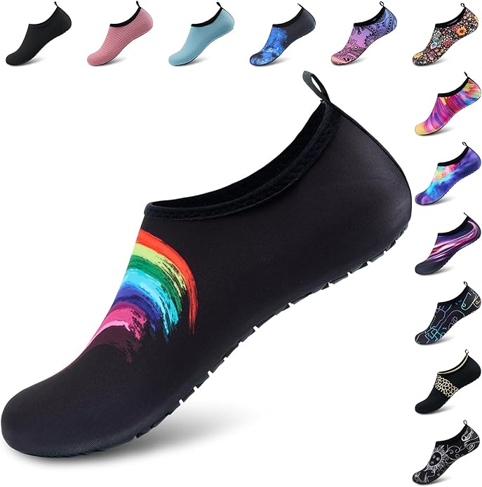 Deevike Water Shoes for Women Men Barefoot Quick-Dry Aqua Socks Slip-on for Beach Swim Surf Yoga Exercise