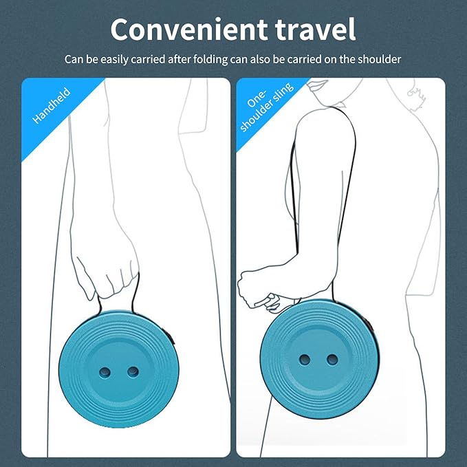 Ultra-Lightweight Collapsible Stool - Portable Folding Seat for Camping, Hiking, Travel & Outdoor Activities (Gradient Blue)