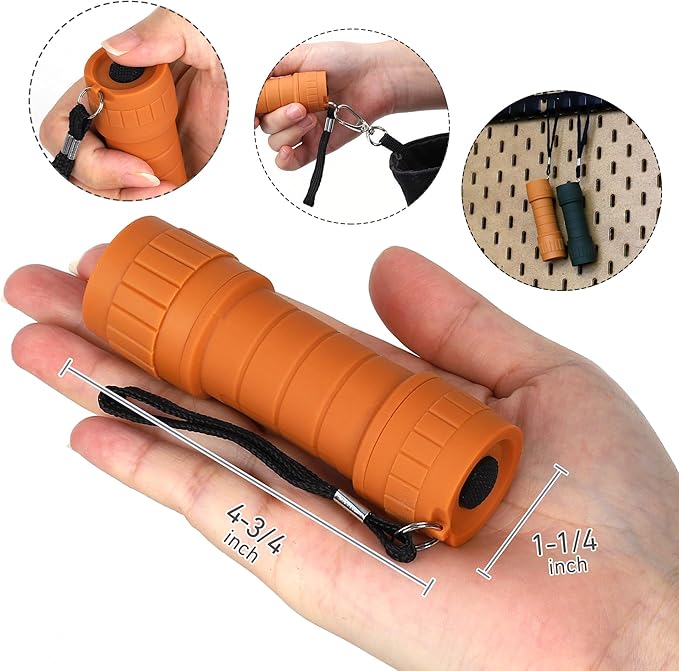 10-Pack Professional Outdoor Mini Flashlights Set, Super Bright 100 Lumen LED Flashlights, Small Flashlights Pack with 30-Piece AAA Dry Batteries Included