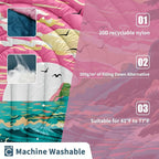 Camping Blanket,Lightweight Puffy Printed Camping Blanket Packable Outdoor Blanket for Camping,Traveling, Stadium, Hiking, Picnics