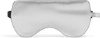 ASUTRA Silk Eye Pillow for Sleep, Silver - Filled w/Lavender Buds & Flax Seeds, Weighted Eye Mask, Meditation & Light Blocking Blindfold, Cooling Gel Mask Included