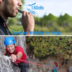 Signal Mirror 2 x 3 Inch, Military Grade Survival Mirror, 3 in 1 Hiking Camping Mirror with Compass and Whistle for Outdoor Adventure Emergency SOS Small Mirror