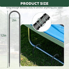30 Pieces Trampoline Stakes Anchors High Wind Heavy Duty,U Shaped Garden Hooks Stakes for Ground,Trampoline Tie Downs Anchor Kit,Bounce Horseshoe House Stake,Rebar Camping Tent Stakes,12 Inch Long