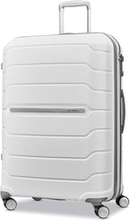 Samsonite Freeform 28-Inch Large Luggage with Dual 360° Spinner Wheels - Checked Suitcase - TSA Lock, Airline-Approved - Lightweight Durable Polypropylene Expandable Hardshell - White