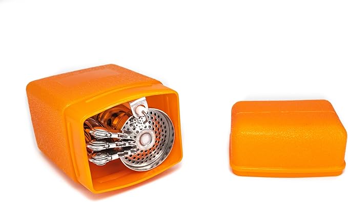 Backpacking Stove Portable Camping Stove Hiking Stove Backpack Stove With Piezoignition Support Wind-Resistance For Outdoor cooking tongs (ORANGE)