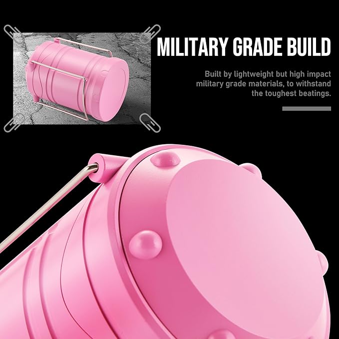 Lichamp LED Camping Lantern, 4 Pack Battery Powered Flashlight for Power Outages, Portable Collapsible Hanging Light Essential for Home, Outdoor, Emergency Lamp Survival Kit Gear for Hurricane, C1