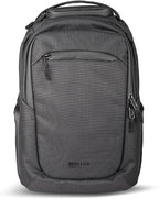 Kenneth Cole REACTION Parker Polyester Abrasion-Resistant Travel 17" Laptop Backpack with Removable Laptop Sleeve, Black