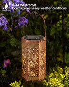 Birthday Gifts for Women Men - Father Day Gifts, Garden Decor Solar Lights Outdoor, 2 Pack Hummingbird Solar Lantern Outdoor Waterproof Outdoor Decoration for Outside, Yard, Lawn, Patio Deals