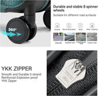 Hanke 16 Inch Underseat Carry on Luggage with Wheels,Small Hard Shell Suitcases for Weekender,Tsa Approved Lightweight Travel Luggage Suitcase for Womem Men,Blackish Green.