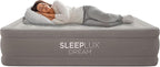 SLEEPLUX Dream Luxury Twin Air Mattress, Built-in Dual Pump, Stays Inflated All Night, 18” Double-High Blow-Up Airbed with Coil Beams, for Guests, RV Camping & Home, 1-Year Warranty