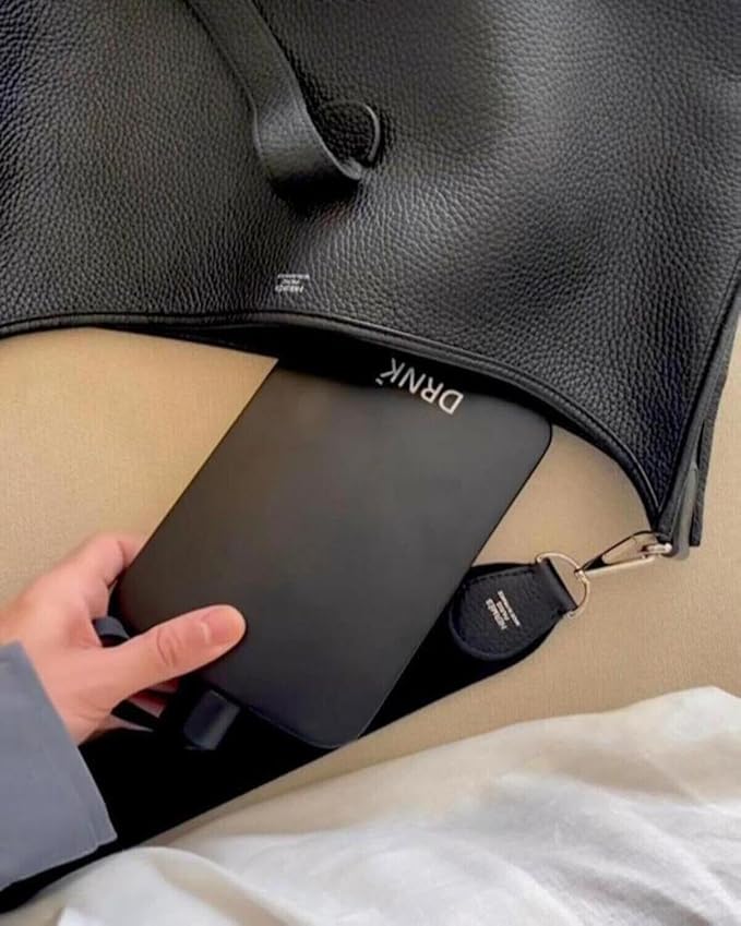 DRNK Steel | Flat Water Bottle as Seen on Shark Tank | Workplace Hydration, Travel, Hiking, and Gym | Leak Proof | Non-Toxic | BPA-Free | 17oz (500ml) [Graphite]