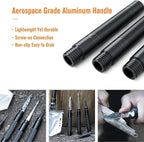 Sahara Sailor Survival Axe, Camping Folding Shovel with Hatchet with Large Shovel Head and 1.6-3.1 Ft Extented Handles, High Carbon Steel Survival Gear Equipment, Storage Bag Included