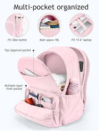 Travel Backpack for Women, 15.6 Inch Laptop Backpack, Quilted College Bookbag, Cute Work Backpacks, Water Resistant