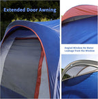 CAMPROS CP Camping Tent 10 Person Family Cabin Tent, 2 Room Water Resistant Waterproof Tent with Top Rainfly, 4 Large Mesh Windows, Double Layer, Easy Set Up, Portable with Carry Bag, 16ft x 9ft x72in