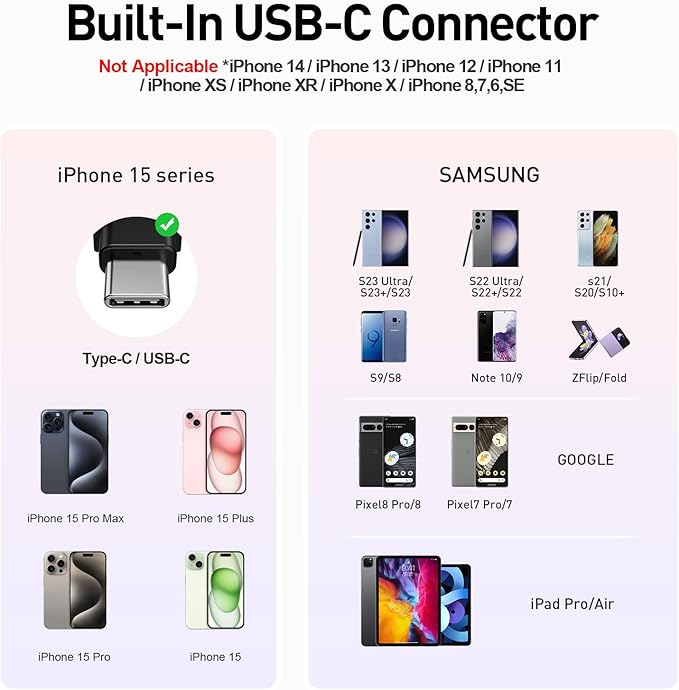 iWALK Portable Charger iPhone 15