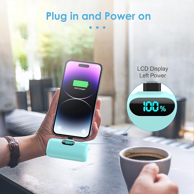 Small Portable Charger for iPhone 5000mAh, PD Fast Charging Power Bank,Mini Battery Pack Portable Phone Charger Travel Essentials for iPhone 14/14 Pro Max/13/13 Pro/12 Pro/11/XS/XR/X/8/7/6/SE Series