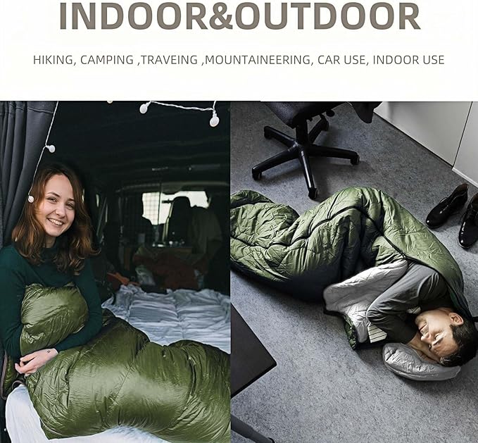 Sleeping Bags for Adults，Lightweight Waterproof Compact Sleeping Bag with Stuff Sack for Warm Camping Cold Hiking Traveling Outdoor Activities