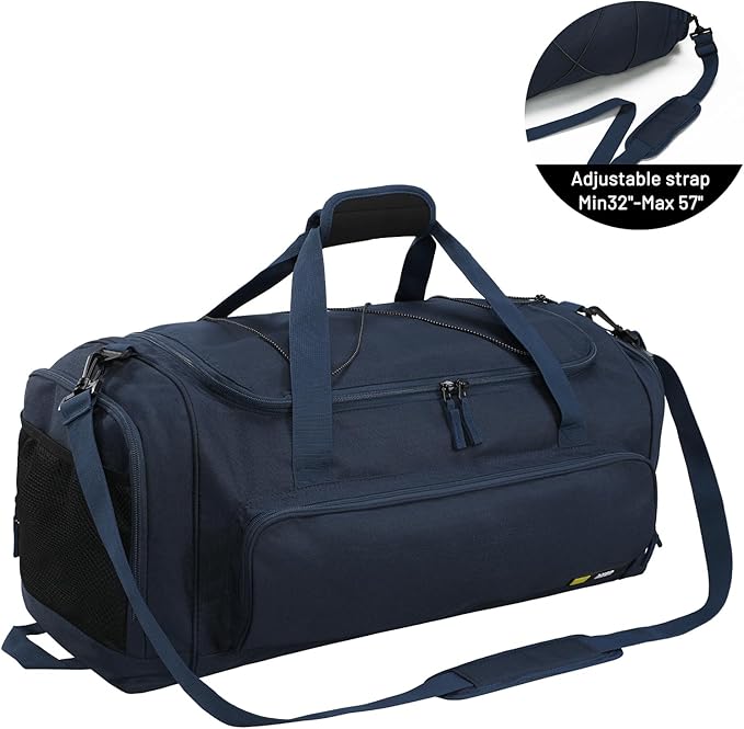 MIER Large Gym Bag for Men Sports Duffle Bag with Shoe Compartment 60L Lightweight Duffel Bags for Workout Fitness Travel