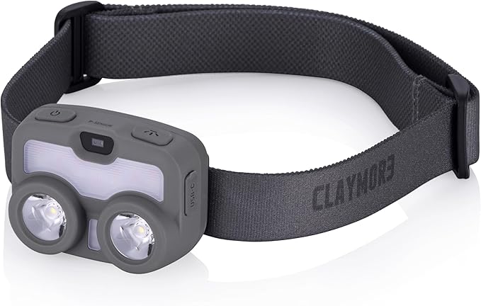 Claymore HEADY3 Khaki Rechargeable Headlamp – Compact 500 Lumens LED with Motion Sensor 6 Light Modes USB-C Rechargeable IP54 Water Resistant Up to 65 Hrs Runtime for Camping, Running, Outdoor