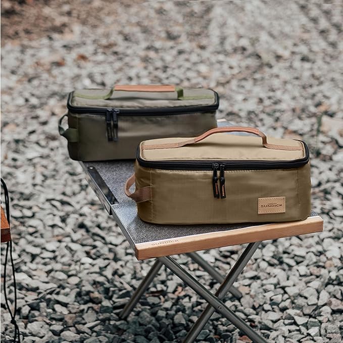 Azarxis Camping Cooking Utensils Organizer Bag Travel Storage Bag Portable Small Stuff Case for Storing Flatware Cutlery Digital Accessories Cosmetics Makeup Brushes