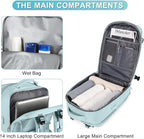 coofay Large Personal Item Travel Backpack For Women Men Airline Approved Carry On Backpack Flight Approved Waterproof Sports Luggage Backpack Casual Daypack Small Hiking Backpack