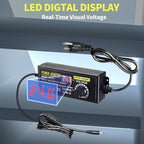 3V~24V 6A 144W Adjustable Power Supply 3V 5V 6V 9V 10V 12V 15V 18V 20V 24V Universal Variable Switching Power AC/DC Adapter,100V-240V AC to DC Converter with 14 Tips & Polarity Converter & 3Test Leads