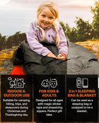 Sportneer Sleeping Bag, 3 Seasons Warm Cold Weather Sleeping Bags for Adults Kids Boys Girls with Compression Sack- Lightweight Camping Essentials Gear Accessories, Backpacking, Hiking