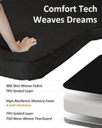 for Tesla Model Y Mattress Memory Foam, 4 inch Comfortable SUV Sleeping Pad with Powerful Air Pump, Inflatable Car Bed for Camping & Road Trips (Black+Gray)