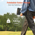 FlexSolar 30W Portable Solar Charger, ETFE Foldable Panel with QC3.0 18W USB-A/USB-C & IP67 Waterproof - Fast Charging for Phones, Tablets, Power Banks in Camping Hiking Outdoor