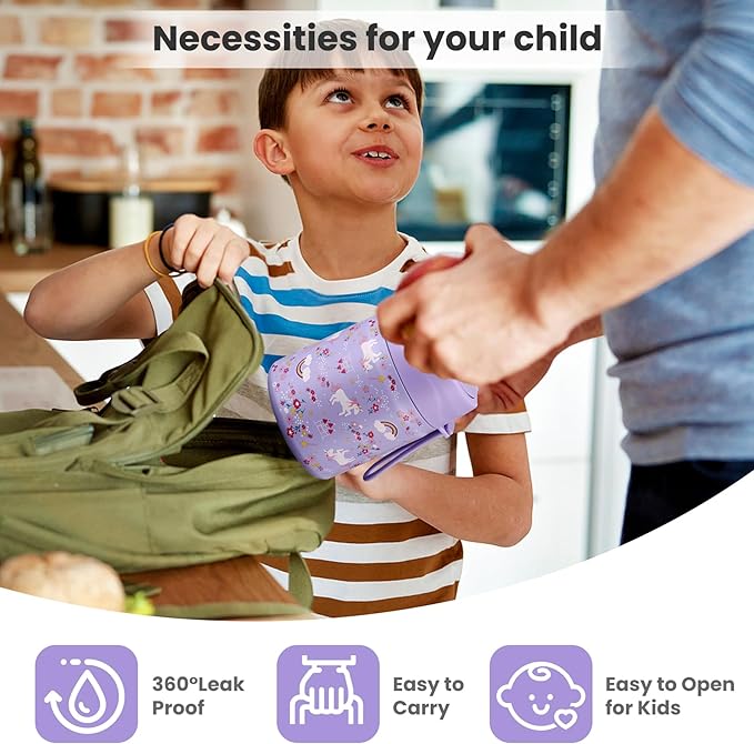 17oz Soup Thermo for Hot Food Kids,Insulated Food Jar with Spoon,Thermo Hot Food Lunch Container,Wide Mouth Leakproof Stainless Steel Lunch Box for School-Horse