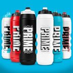 PRIME 32 oz Red & Black Graphic Squeeze Sports Water Bottle, BPA Free, Dishwasher Safe, Easy-Grip Ergonomic Leakproof Design, Fast Hydration for Gym, Cycling, Running
