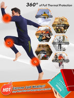 romision Thermal Underwear for Men Long Johns Fleece Lined Hunting Gear Bottom Top Set Base Layer for Cold Weather Gift