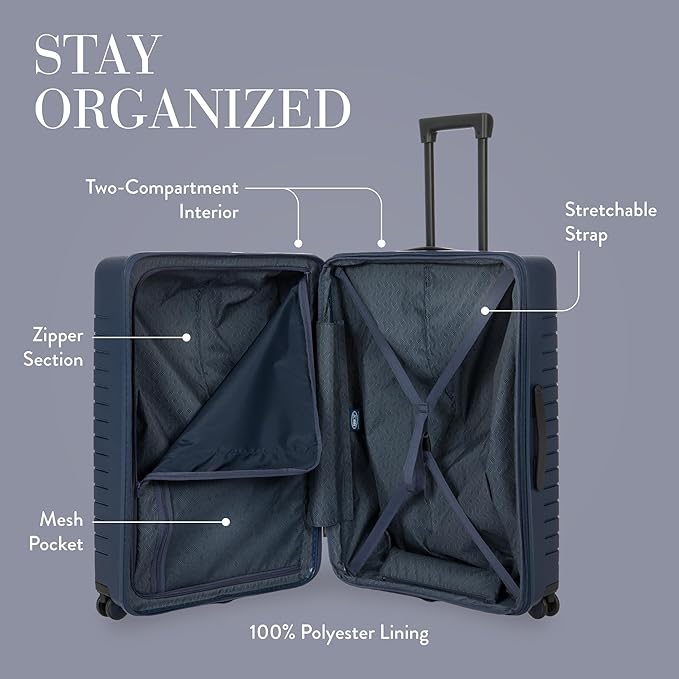 Bric's 30" Expandable Spinner Suitcase - Travel Luggage with TSA-Approved Lock and Hard Shell Exterior - B|Y Ulisse - Ocean Blue