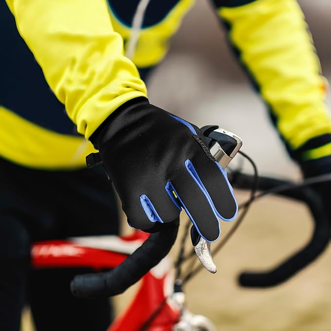 Sukeen Winter Gloves Men Women, Touchscreen Anti-Slip Warm Mens Gloves for Running Driving Cycling Hiking Biking Outdoor