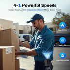 KITWLEMEN 14500mAh Portable Waist Fan - Personal Clip on Belt Fan, 5 Speed 67H Cooling, Rechargeable Battery Operated, Wearable with Lanyard & Light for Camping, Travel, Jobsite (Black)