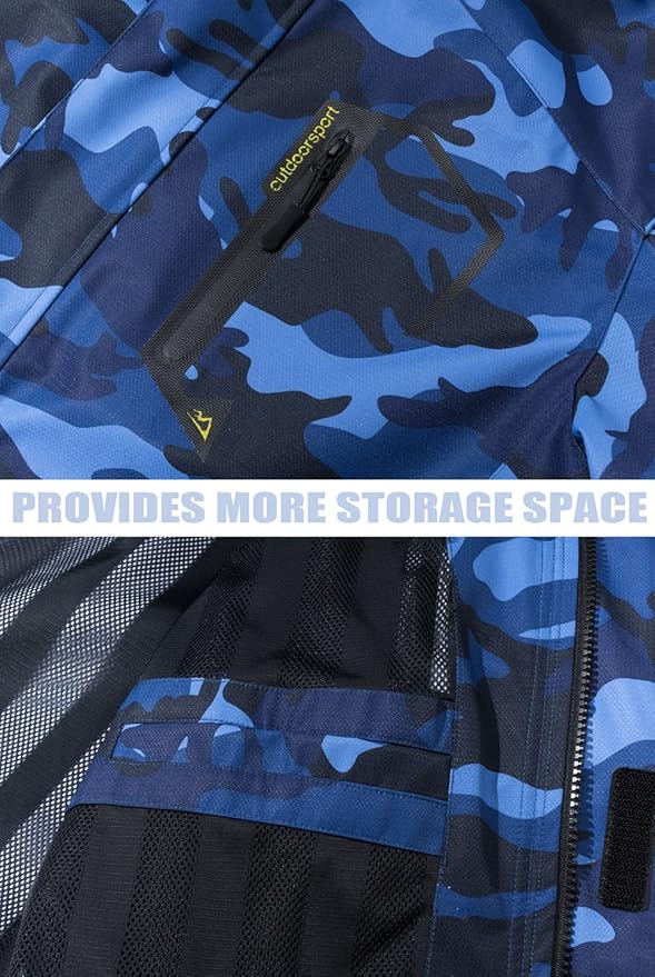 TACVASEN Men's Rain Jacket Lightweight Windbreaker with Hooded Water Resistant Outdoor Raincoat for Hiking Travel Camping