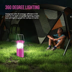 Lichamp LED Camping Lantern, 4 Pack Battery Powered Flashlight for Power Outages, Portable Collapsible Hanging Light Essential for Home, Outdoor, Emergency Lamp Survival Kit Gear for Hurricane, Pink